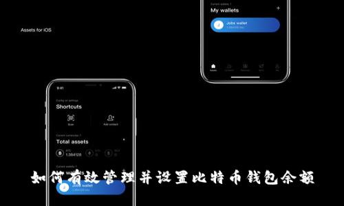 如何有效管理并设置比特币钱包余额
